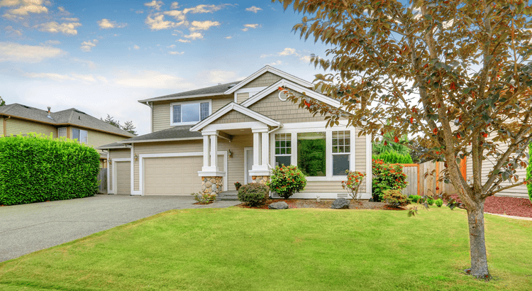 Homes are still selling in South Jersey: a two-story home with a front porch and attached garage